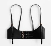Zara Special Edition Faux Leather Multi Three Buckle Strap Harness Belt