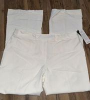 ALEX MARIE NWT IVORY FLORENCE MID RISE SLIGHTLY FLARED PANTS SIZE 16