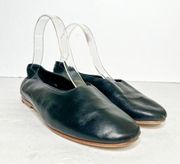 Vince Sofia Black Leather Flats Size 7 Women’s