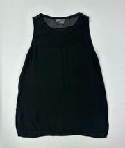 * Vince silk black tank top size L large