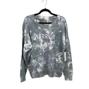 Anthropologie NWT Lacausa  Gray Tie Dye Warrior Crewneck Sweatshirt Size LARGE