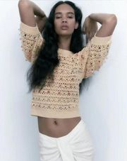 BEADED CROCHET KNIT SWEATER LIMITED EDITION