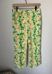 ZARA  Bright Bold Floral Print High Rise Pants Size Medium NWT