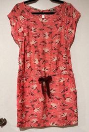 MAISON SCOTCH CRUISE Tropical Hawaiian Pink Mini Dress - SZ Small/Petite - EUC!