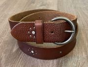 American Eagle Outfitters Brown Belt ~ Rhinestone Stud Flower ~ Women’s Size S