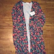 L Floral LuLaRoe Sarah Duster sweater coat