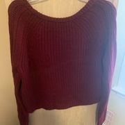 Macy's Freshman Cropped Maroon Sweater