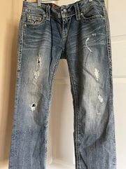 Ina Capri Distressed Jeans