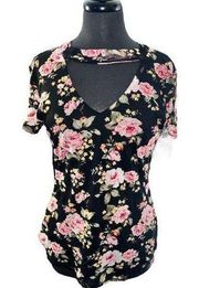 Almost Famous Black Floral Top