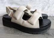 Vionic Marselle Women's Adjustable Lug Comfort Sandal in Cream/Black