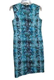 Liz Claiborne Green and Black Sleeveless Dress Sz 10