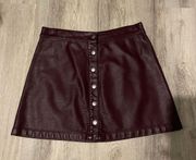 Forever 21 Leather Mini Skirt (maroon)