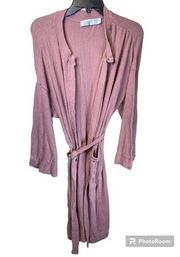 Free People Beach Womens‎ Cuddle Up Open Front Duster Sweater Pink Stretch. SZ M