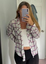 Pink And White Flannel