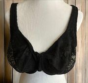 Cacique Black Lace Underwire Bra 11070783 44C