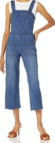 Cropped Wide Leg Jean Overalls