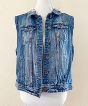 Bongo Jean denim vest with pockets Size XL