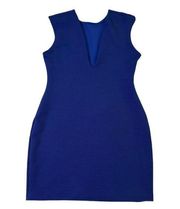Bec & Bridge Blue Bodycon Mini Dress Ribbed Two-Way Reversible Size 8 NWOT