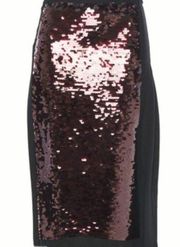 Mcq  Wrap effect sequined tulle Burgundy size 2