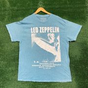 Led Zeppelin U.K. TOur 1969 Distressed T-Shirt Size L/XL