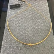 NEW - BCBG MaxAzria Gold Knot Collar Necklace