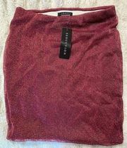 Nwt JADE sparkle red mini skirt