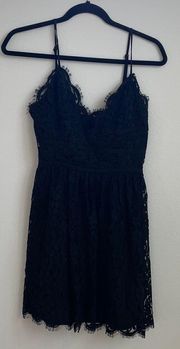 Revolve  Black Give it up lace mini dress XS