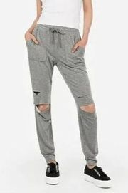 Grey Ripped Joggers