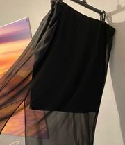 Womens Slip Skirt Metaphor XL Black