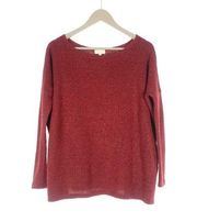 Piko 1988 Oversized Baggy Loose Fit Burgundy Red Rust Sweater