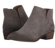 Splendid Smoke Hamptyn Fine Leather Suede Side Zip Ankle Booties