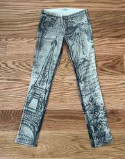 Rich And Skinny Printed City Skinny Jeans