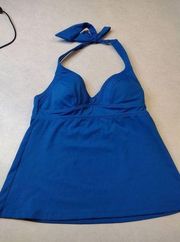 Title Nine Size S Blue Halter Tankini Top