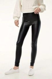 Wilfred Free Aritzia Daria Leather Black Legging Small