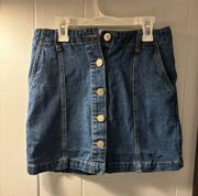 Denim Button Up Skirt