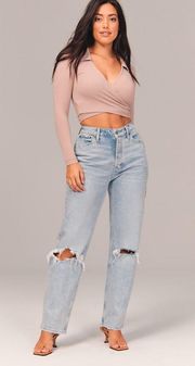 Abercrombie & Fitch Abercrombie Curve Love The Dad High Rise Jeans