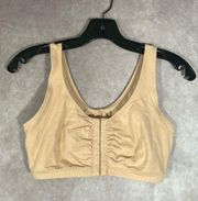 Fruit Of The Loom Nude Front Clasp Sports Bra | Size 38