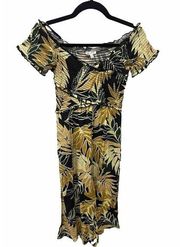 Patrons of Peace Women's Smock Cross Navy Tropical Jumpsuit Size Small