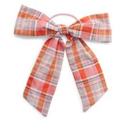 Madewell oversize bow hair tie in June Hero Plaid NWT