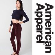 American Apparel Velvet High Waist Pant