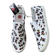 NEW Disney MINNIE ALL OVER PRINT SLIP ON COMFORTABLE SNEAKERS