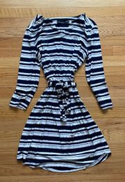 Blue And White Striped Dress 