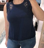 CRESCENT by Stitchfix size medium navy blue top