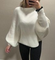 Cream Poncho Sweater