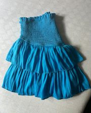 blue ruffle skirt!!