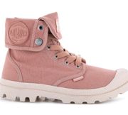 Women’s Baggy Foldover Lace-up Boot Rose Brick Pink Size 4.5