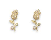 Rose Flower Stud Earrings for Women