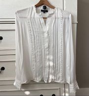 Honey Punch Off White Lace Embellished Blouse. Size Medium.