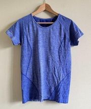 ZELLA SHORT SLEEVE TEE SHIRT TOP WOMENS SIZE L BLUE ATHLETIC