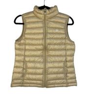 Ideal Down Vest Women’s Small Gold Duck Down Light Weight Puffer Puffy